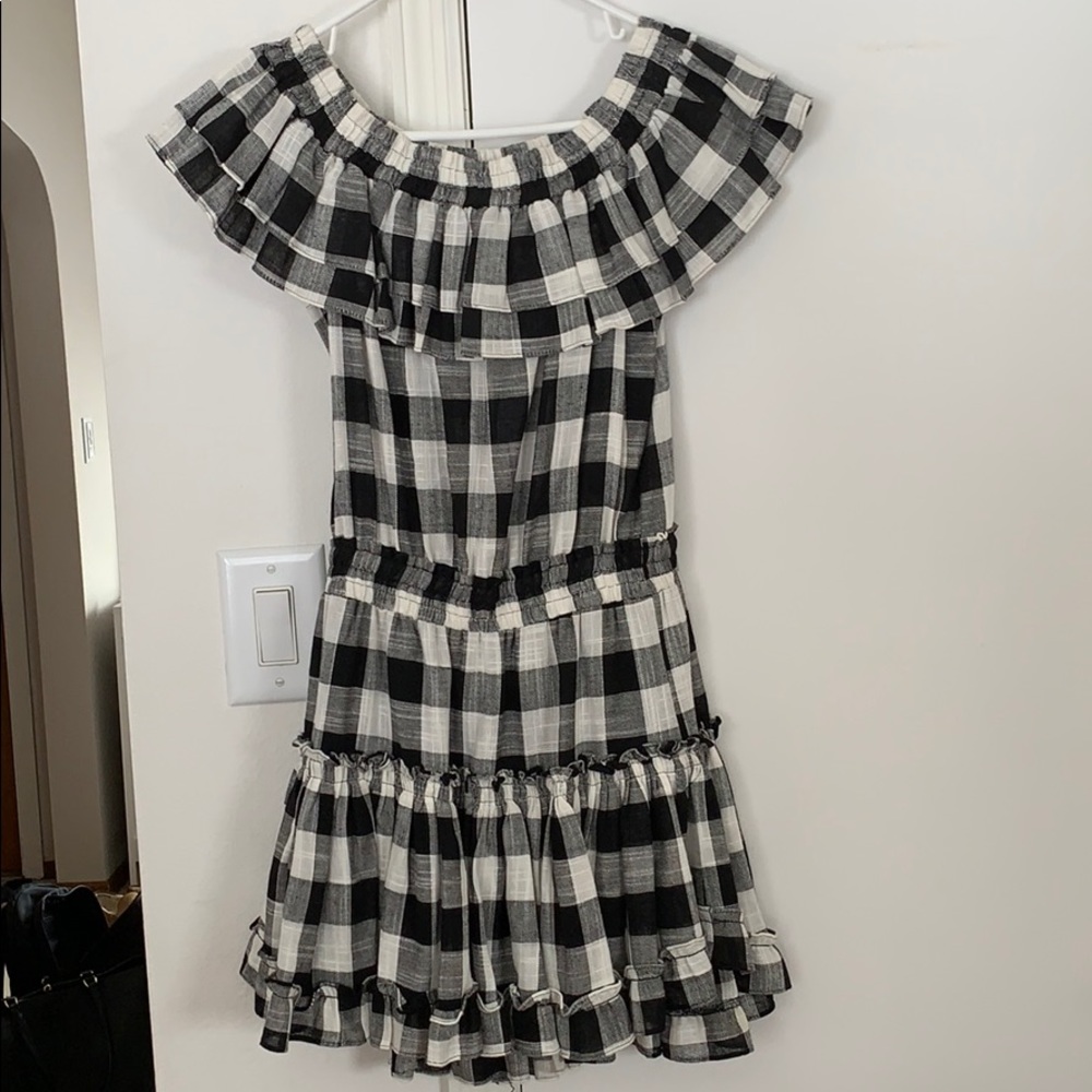 MISA Los Angeles black and white gingham dress, XS